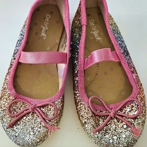 Cat & Jack Rainbow Glitter Kids Dress Shoes